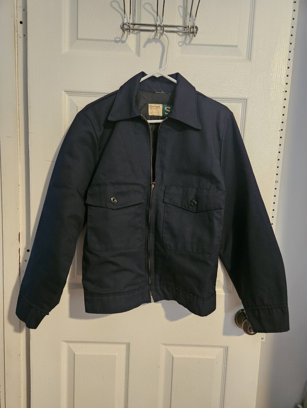 Woman's midweight utility jacket with pockets Navy size Small